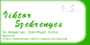 viktor szekrenyes business card